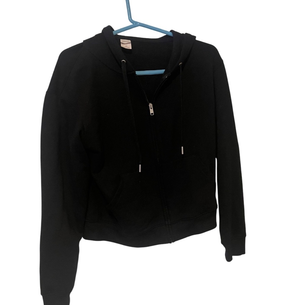 Auden Black Zip-Up Hoodie Size XS